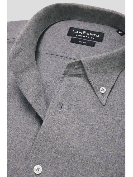 Lancerto Lancerto Koszula Elin KO073224000012 Szary Slim Fit