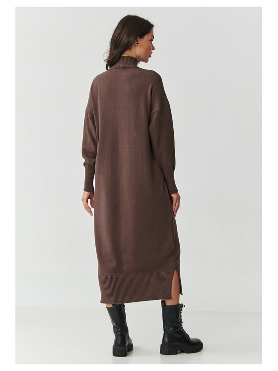 Makadamia Makadamia Sweter S166 Brązowy Loose Fit