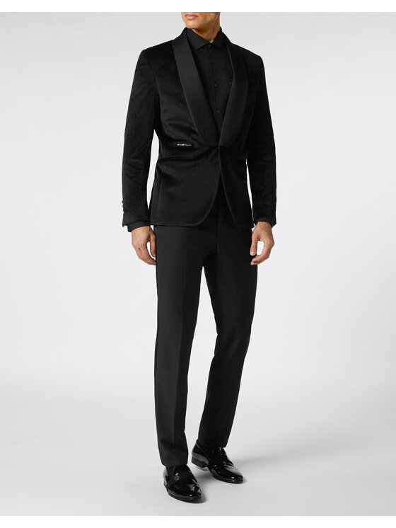 PHILIPP PLEIN PHILIPP PLEIN Marynarka 309 Czarny Regular Fit