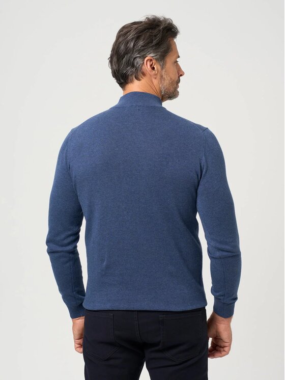 Willsoor Willsoor Sweter 71428 Niebieski Anatomic Fit