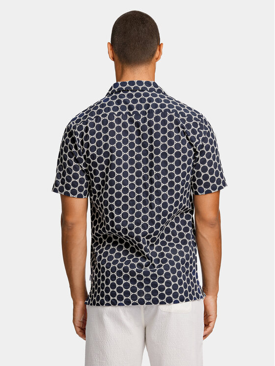 Lindbergh Lindbergh Koszula 30-203569 Granatowy Relaxed Fit