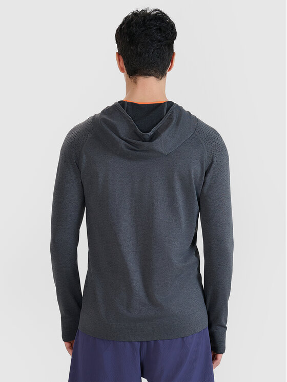 4F 4F Bluza BLAST Szary ciemny Slim Fit