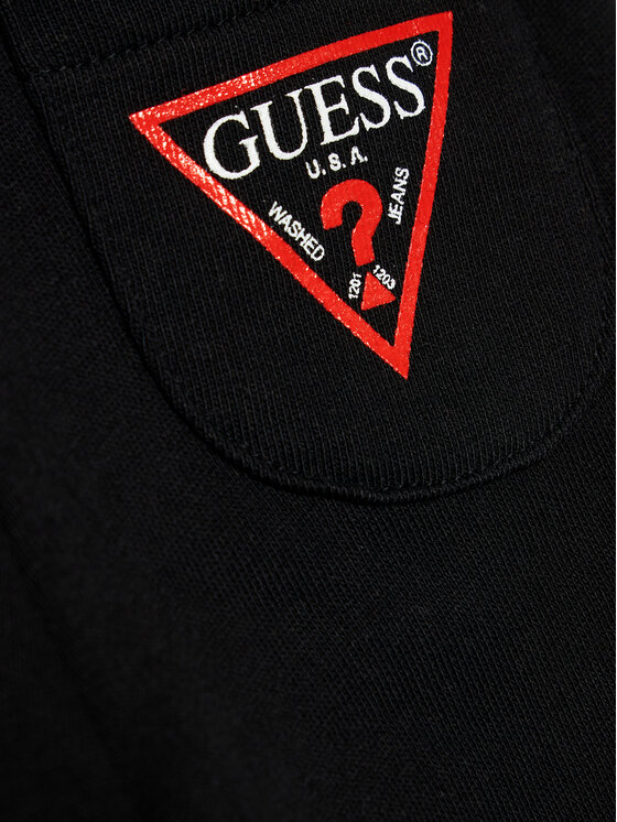 Guess Guess Melegítő alsó L93Q24 KAUG0 Fekete Regular Fit