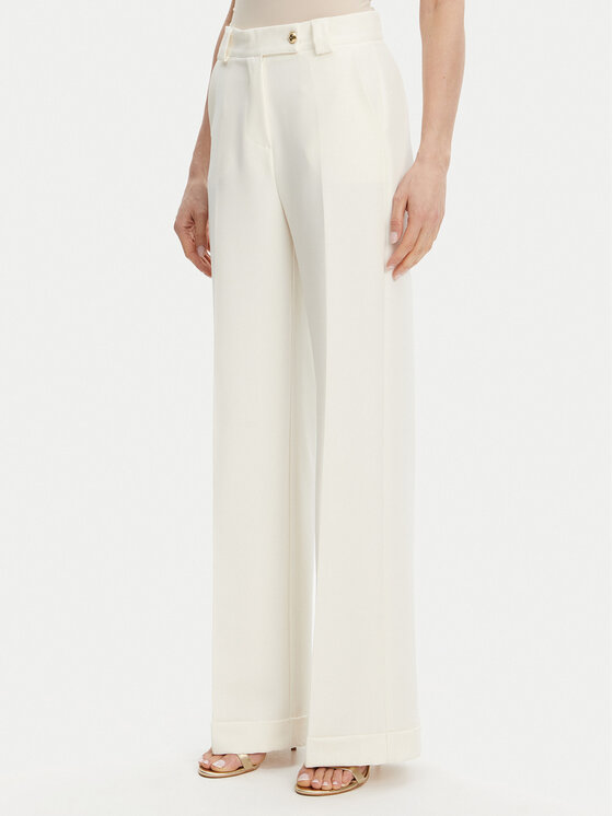 Maryley Maryley Pantaloni din material 25EB537/M26/43VA Écru Regular Fit