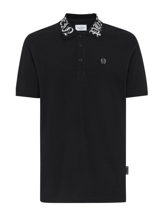 PHILIPP PLEIN PHILIPP PLEIN Polo 879 Czarny Slim Fit