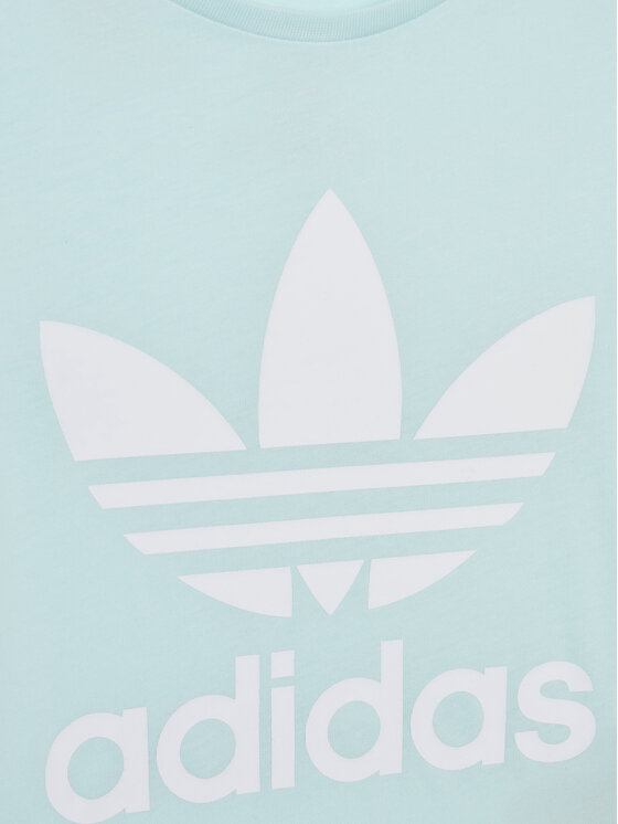 adidas Футболка adicolor Trefoil HS8864 Голубий Regular Fit | Modivo.ua