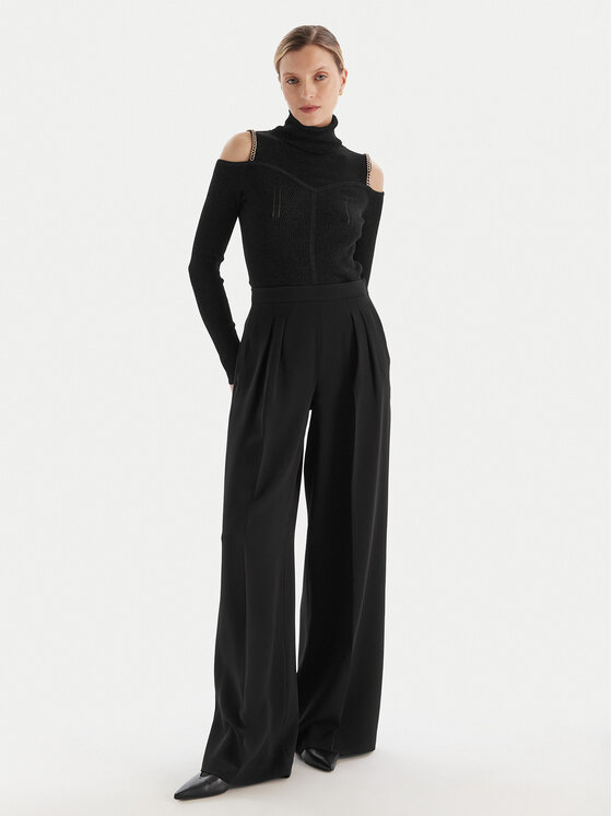 Fracomina Fracomina Гольф FS25WT7020K559Q7 Чорний Slim Fit