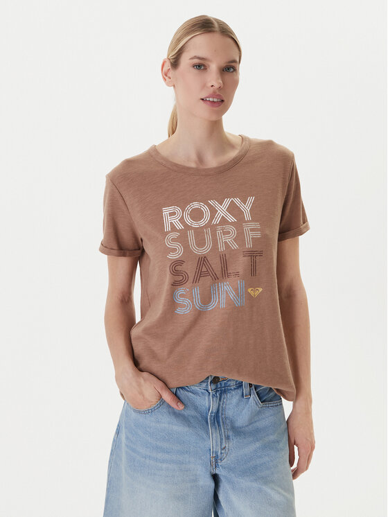 Roxy Roxy Футболка ERJZT06024 Коричневий Regular Fit