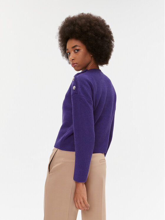 Morgan Morgan Sweter 232-MARIN Fioletowy Regular Fit