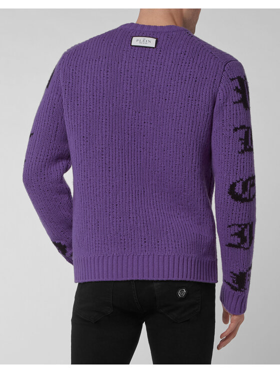 PHILIPP PLEIN PHILIPP PLEIN S dlhými rukávmi 1575 Fialová Regular Fit