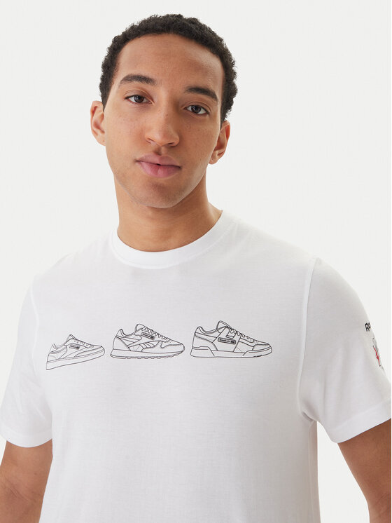 Reebok Reebok T-krekls Harley RK25569CCM Balts Regular Fit