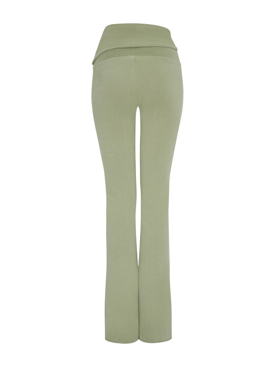 Style Republic Style Republic Legginsy Foldover Pants Zielony Athletic Fit