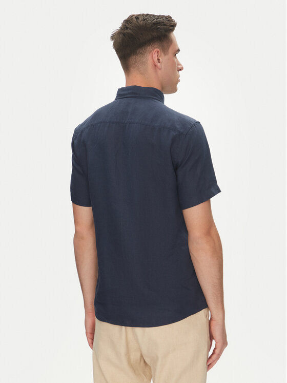 BOSS BOSS Srajca H-Roan 50539352 Mornarsko modra Slim Fit