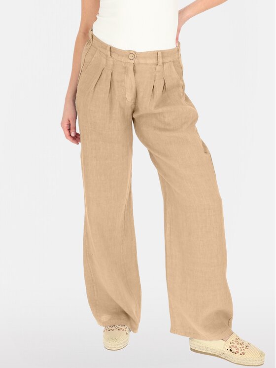 Perso Perso Dámske nohavice PTE255039F Hnedá Regular Fit