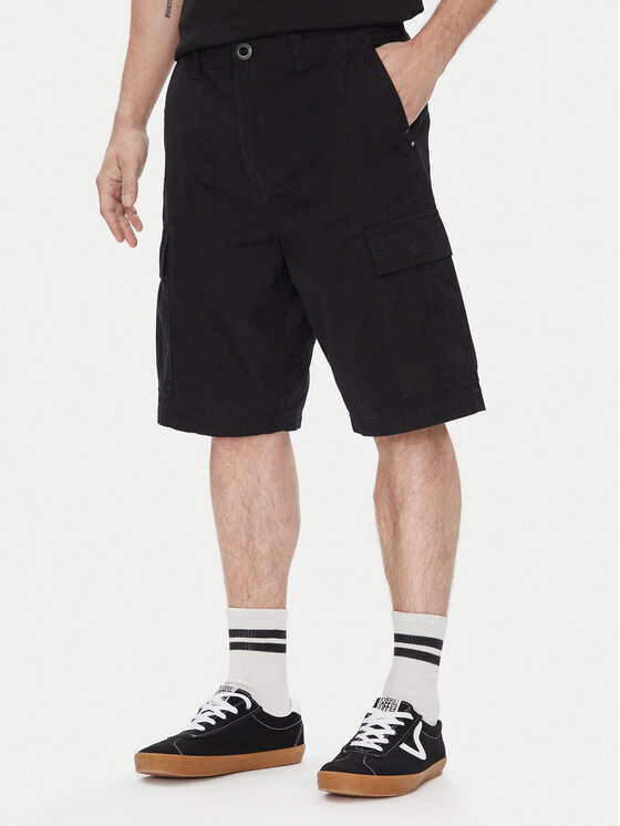 Volcom Volcom Šortky z materiálu Strange Tripper A0912502 Černá Loose Fit