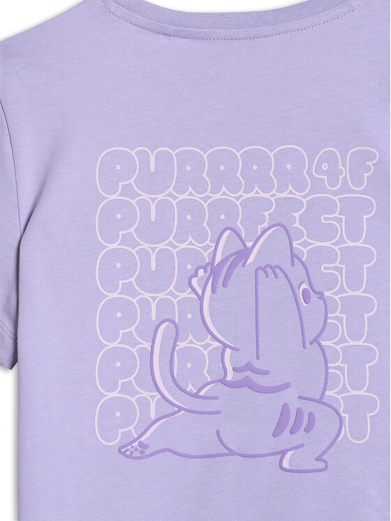 4F 4F T-Shirt KITTY JOGA Fioletowy jasny Regular Fit