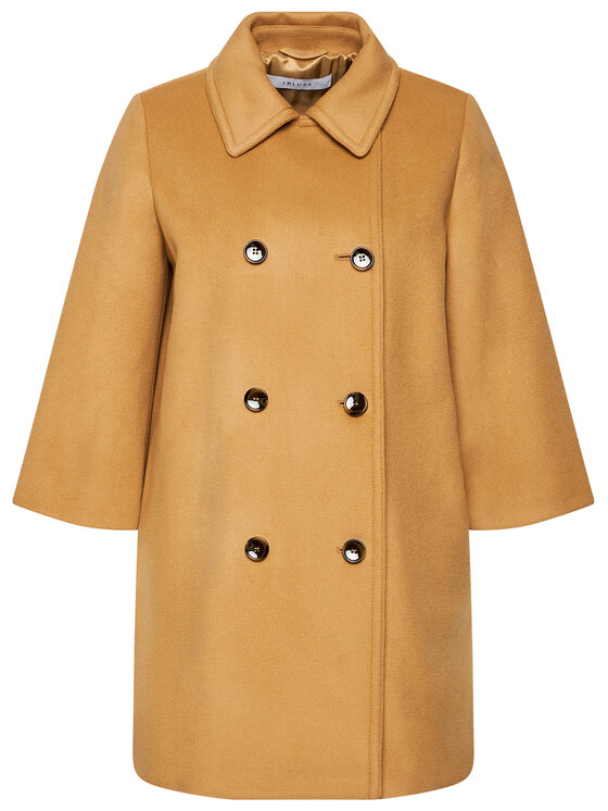 Cappotto di lana Gino 70860706 Marrone Relaxed Fit...