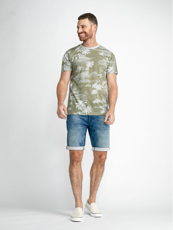 Pantaloncini di jeans M-1030-SHO001 Blu Regular