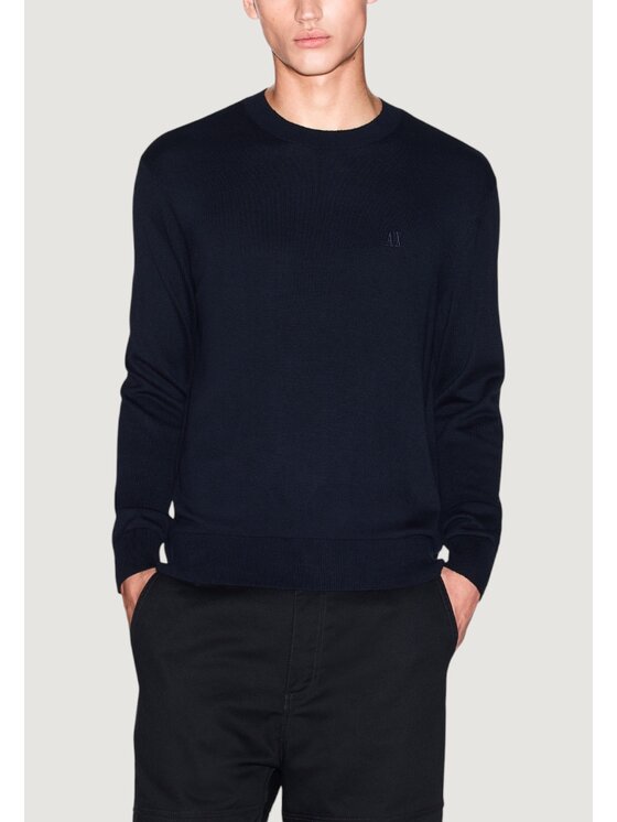 Armani Exchange Armani Exchange Sweter PULLOVER Niebieski Over Fit