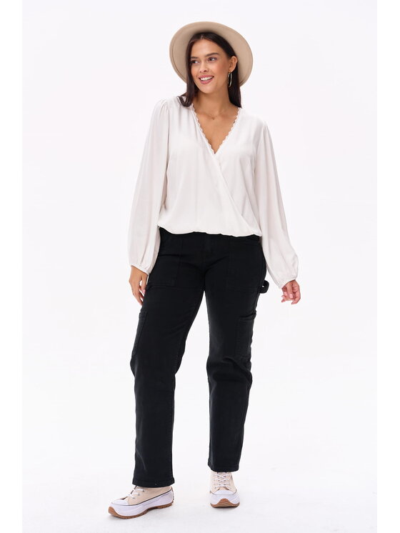 blue shadow blue shadow Bluzka Darcy Écru Regular Fit