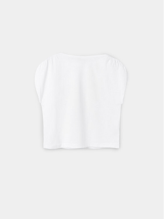 Mayoral Mayoral Μπλουζάκι 6011 Λευκό Regular Fit