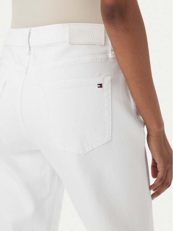Tommy Hilfiger Tommy Hilfiger Blugi WW0WW49655 Alb Flare Fit