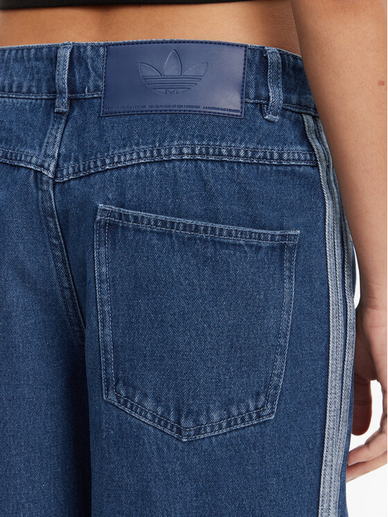 adidas adidas Džínsy adicolor Denim 3-Stripes JD2574 Modrá Wide Leg