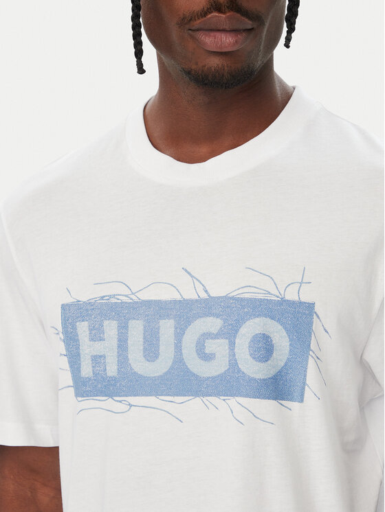 HUGO HUGO Тишърт Naxter 50570028 Бял Regular Fit