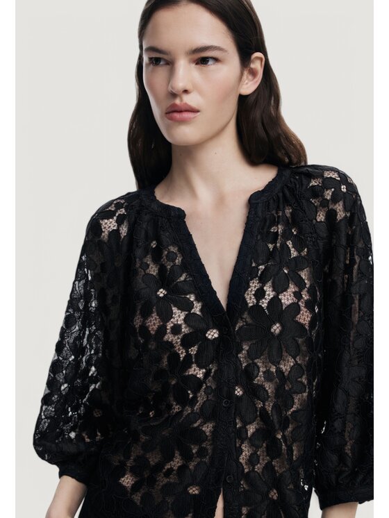 Desigual Desigual Μπλουζάκι BLUS_MUSAS Μαύρο Casual Fit