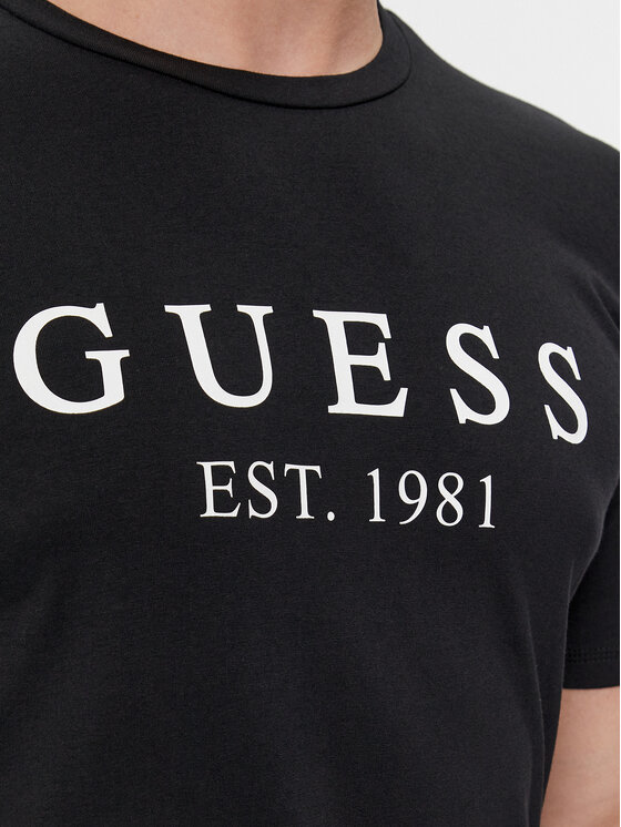 Guess Guess T-shirt U4RI22 K6YW0 Crna Regular Fit