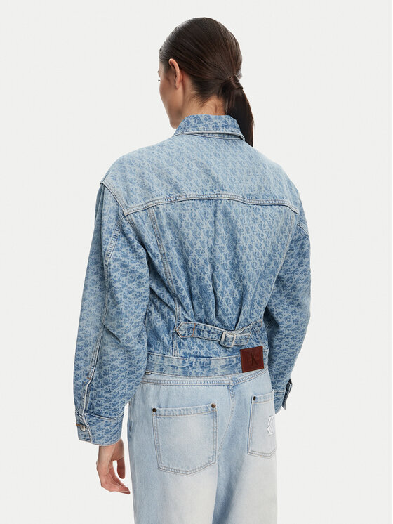 Calvin Klein Jeans Calvin Klein Jeans Jeansová bunda LV047C782G Modrá Oversize
