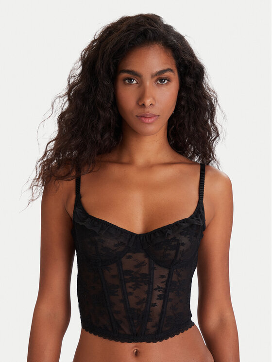 Hunkemöller Hunkemöller Podprsenka s kosticemi Darcy 302364 Černá