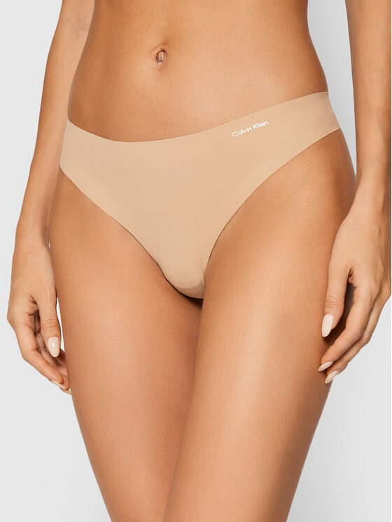 Calvin Klein Underwear Stringi 0000D3428E Bēšs