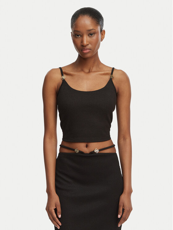 Guess Guess Topiņš E6GP01 KG322 Melns Slim Fit