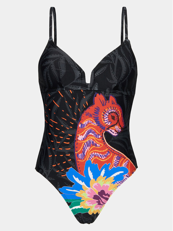 Desigual Desigual Badeanzug Panter 24SWMK01 Schwarz