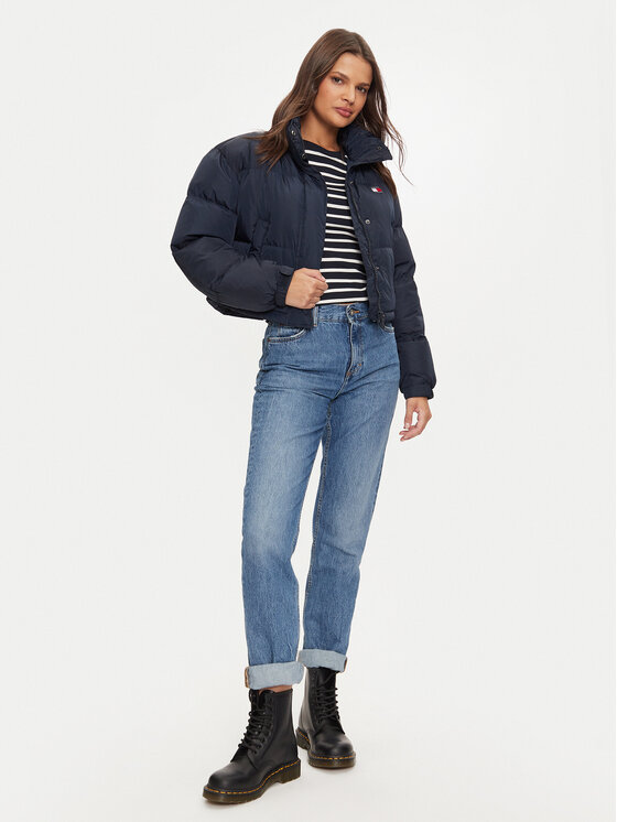 Tommy Jeans Giubbotto piumino Alaska DW0DW18820 Blu scuro Relaxed Fit, taglia : L