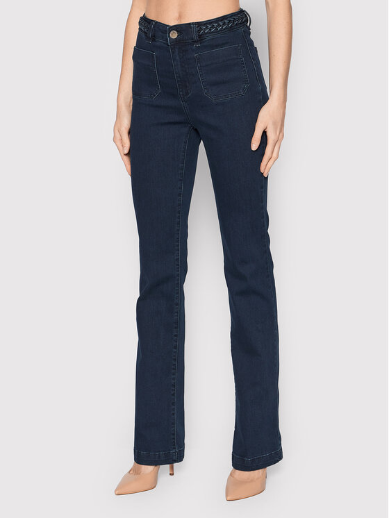 Morgan Morgan Jeansy 221-PSVEN Tmavomodrá Bootcut Fit