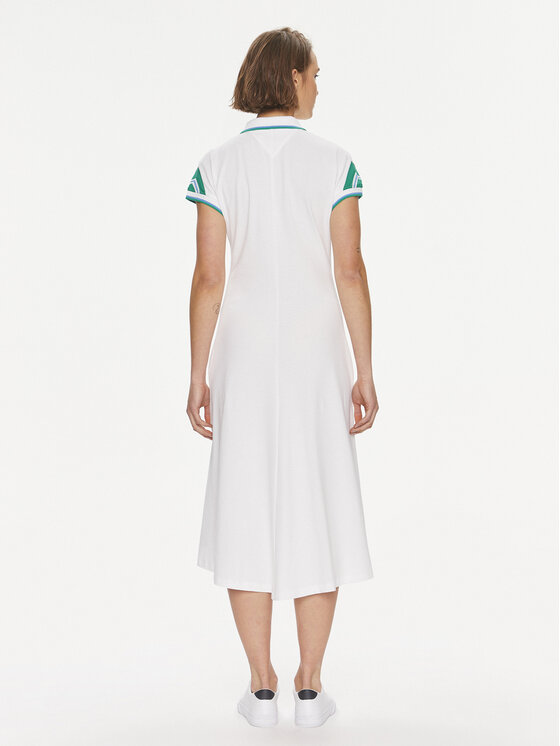 Tommy Hilfiger Tommy Hilfiger Rochie de zi WW0WW41269 Alb Regular Fit
