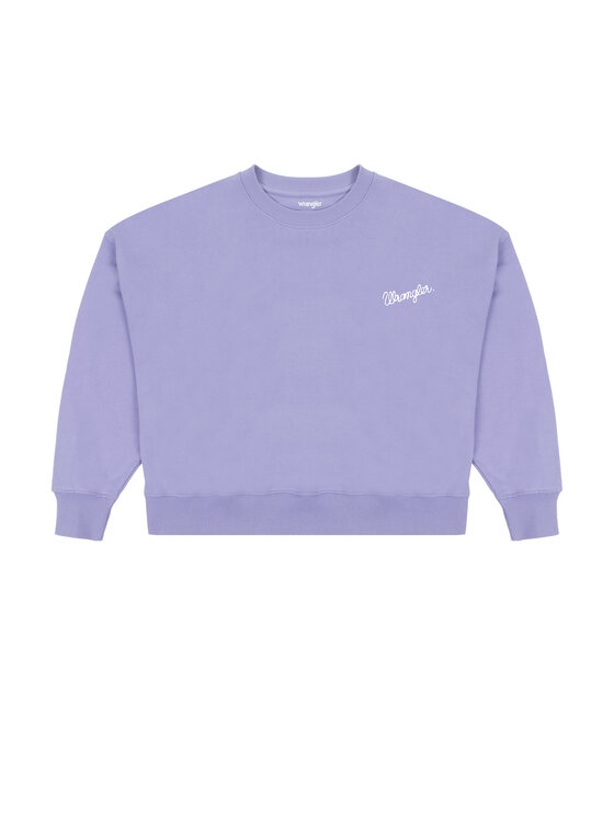 Wrangler Wrangler Felpa RELAXED SWEATSHIRT Viola Relaxed Fit