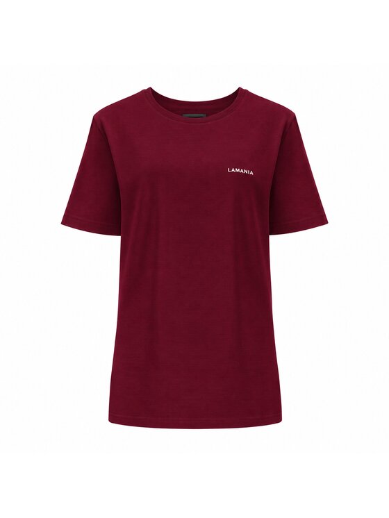 La Mania La Mania T-Shirt BONI 3 Bordowy Basic Fit