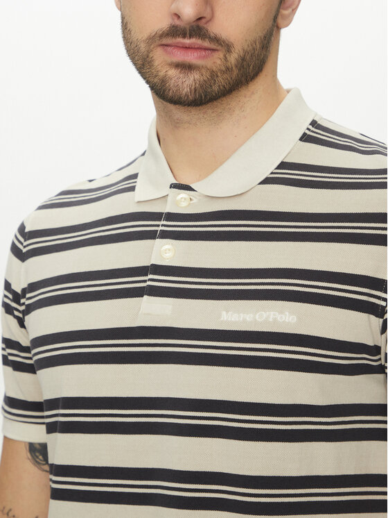 Marc O'Polo Marc O'Polo Тениска с яка и копчета 522 2068 53040 Бежов Regular Fit