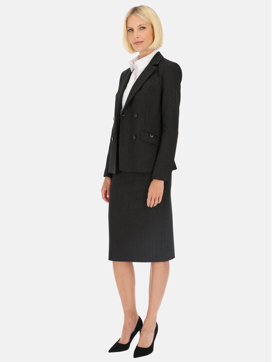 Potis & Verso Potis & Verso Spódnica ołówkowa Kera Czarny Slim Fit