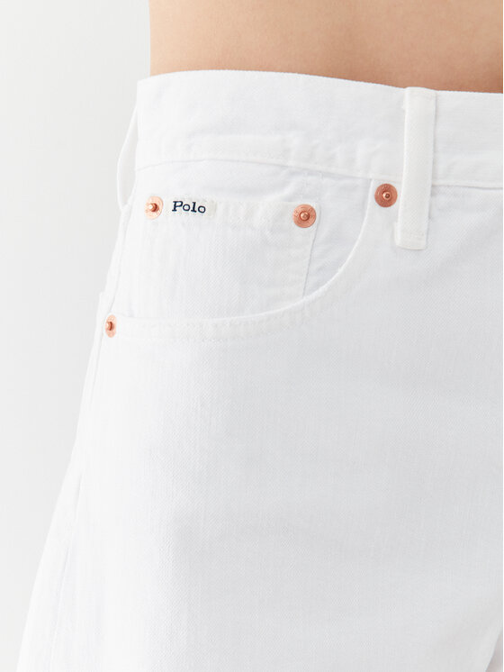 Polo Ralph Lauren Polo Ralph Lauren Jeans kratke hlače 211903421001 Bela Regular Fit