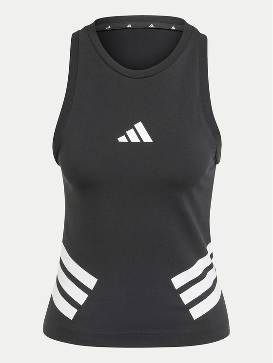 adidas adidas Marškinėliai Future Icons 3-Stripes JC5418 Juoda Slim Fit