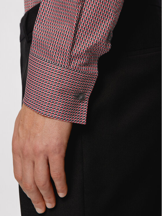 Boss Chemise Jango 50451304 Rouge Slim Fit Modivo