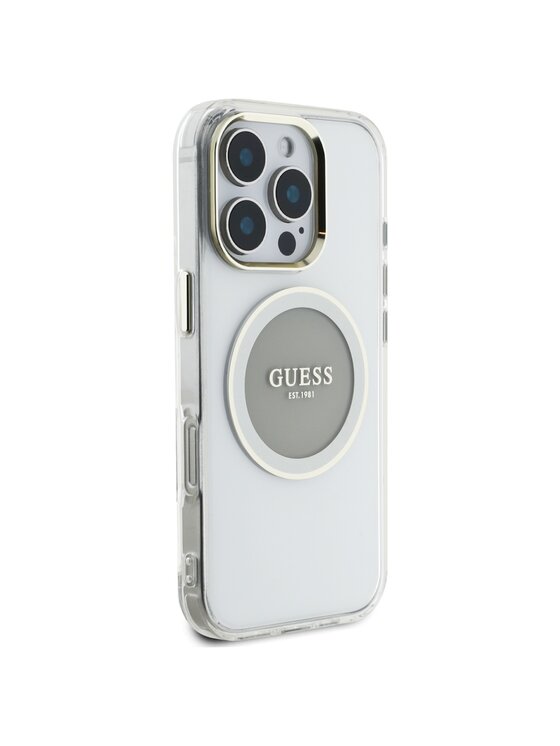 Guess Guess Etui na telefon Apple iPhone 16 Pro Szary