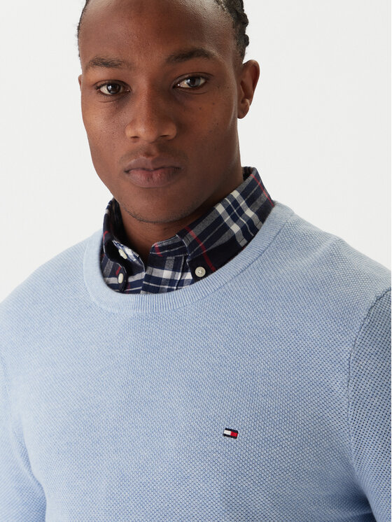 Tommy Hilfiger Tommy Hilfiger Džemperis Essential MW0MW36347 Gaiši zils Regular Fit