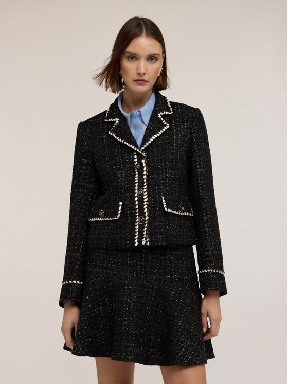 Motivi Motivi Giacca outdoor Q010Q001026N033 Nero Regular Fit