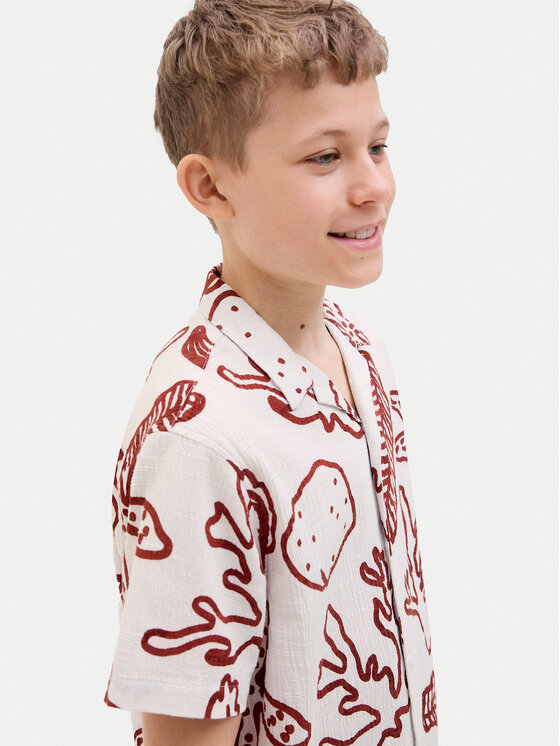 Jack & Jones Junior Jack & Jones Junior Cămașă Luke 12277298 Écru Relaxed Fit