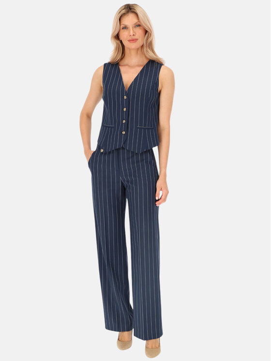 Potis & Verso Potis & Verso Kamizelka Solo Granatowy Regular Fit